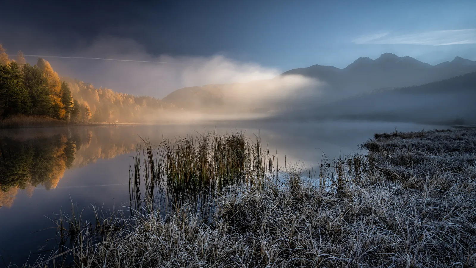 Morgendunst über dem Stazersee
