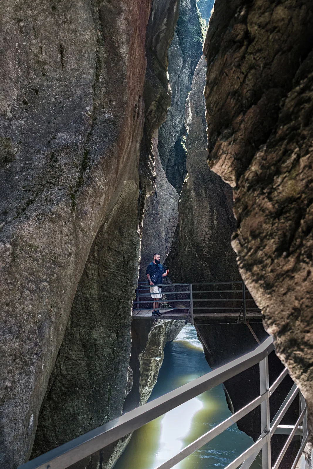 Die Aare verlässt die Schlucht
