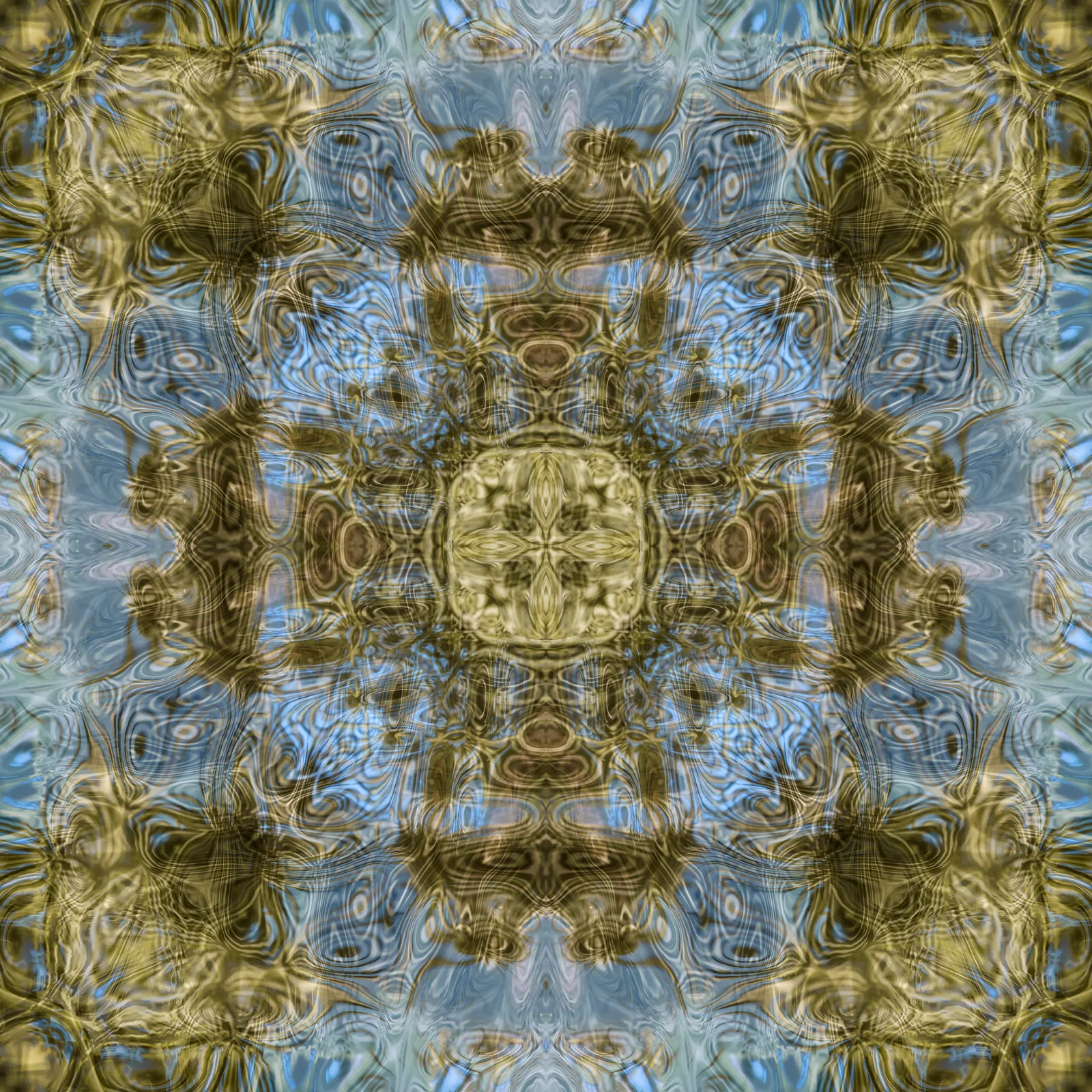 Mandala aus den Pflanzenreflexen im Botanischen Garten Sydney