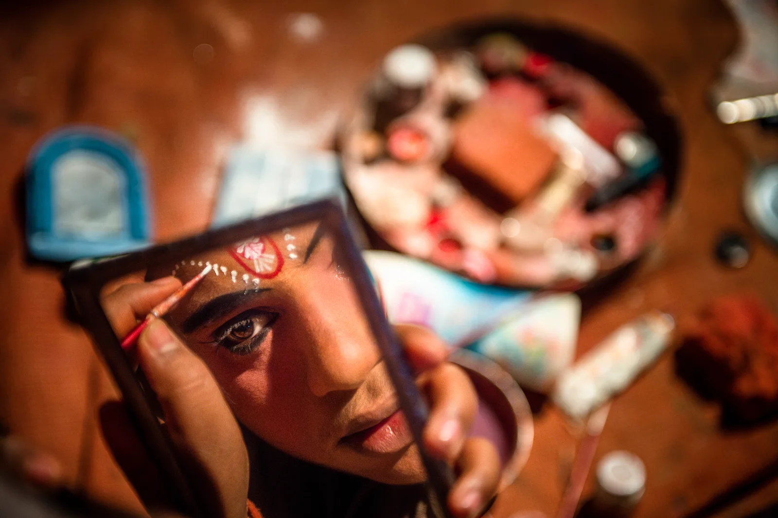 Ramlila-Schauspieler, Prayagraj (Allahabad), Uttar Pradesh, Indien.