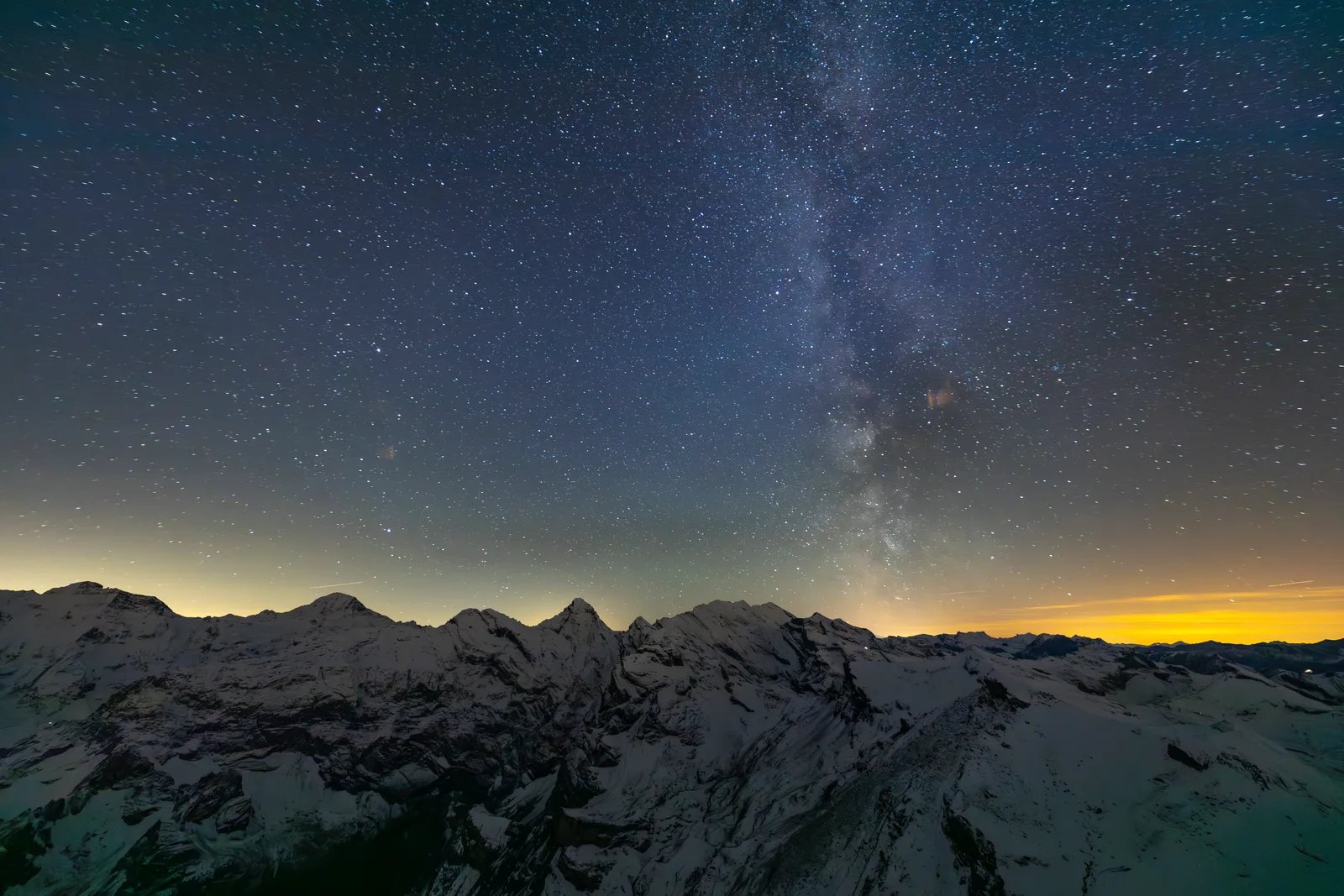 Milchstrasse über den Alpen