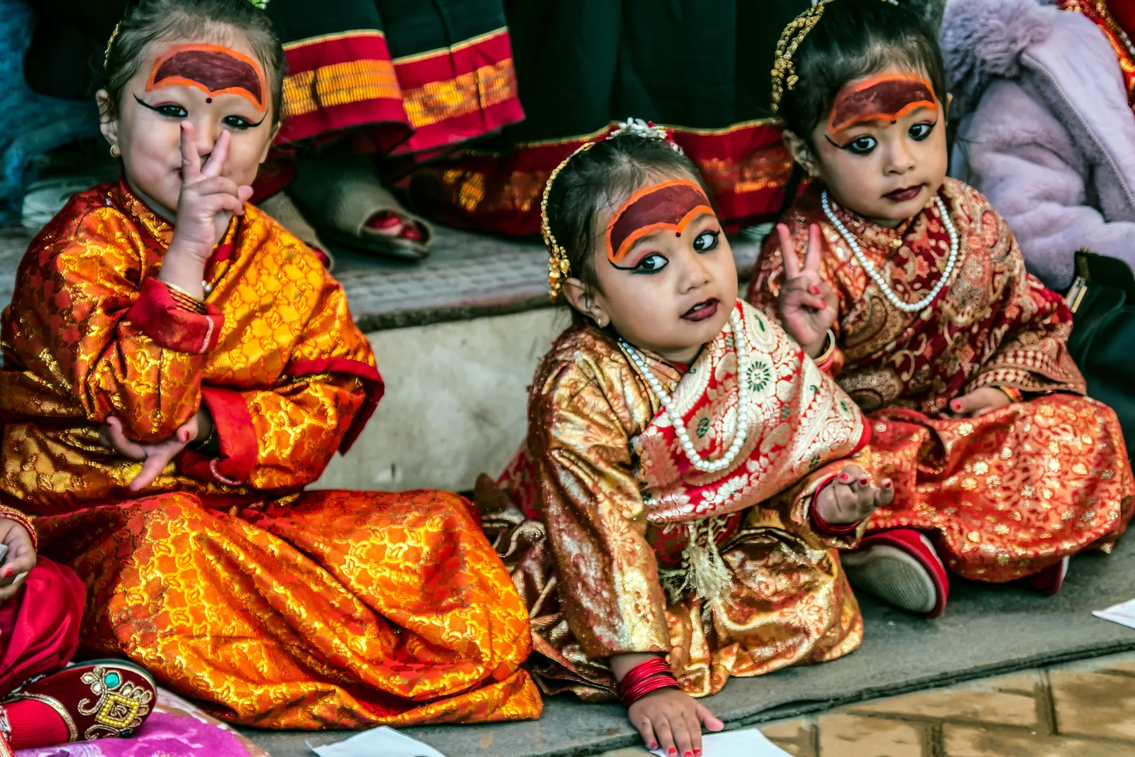 Religiöses Kinderfest in Kathmandu