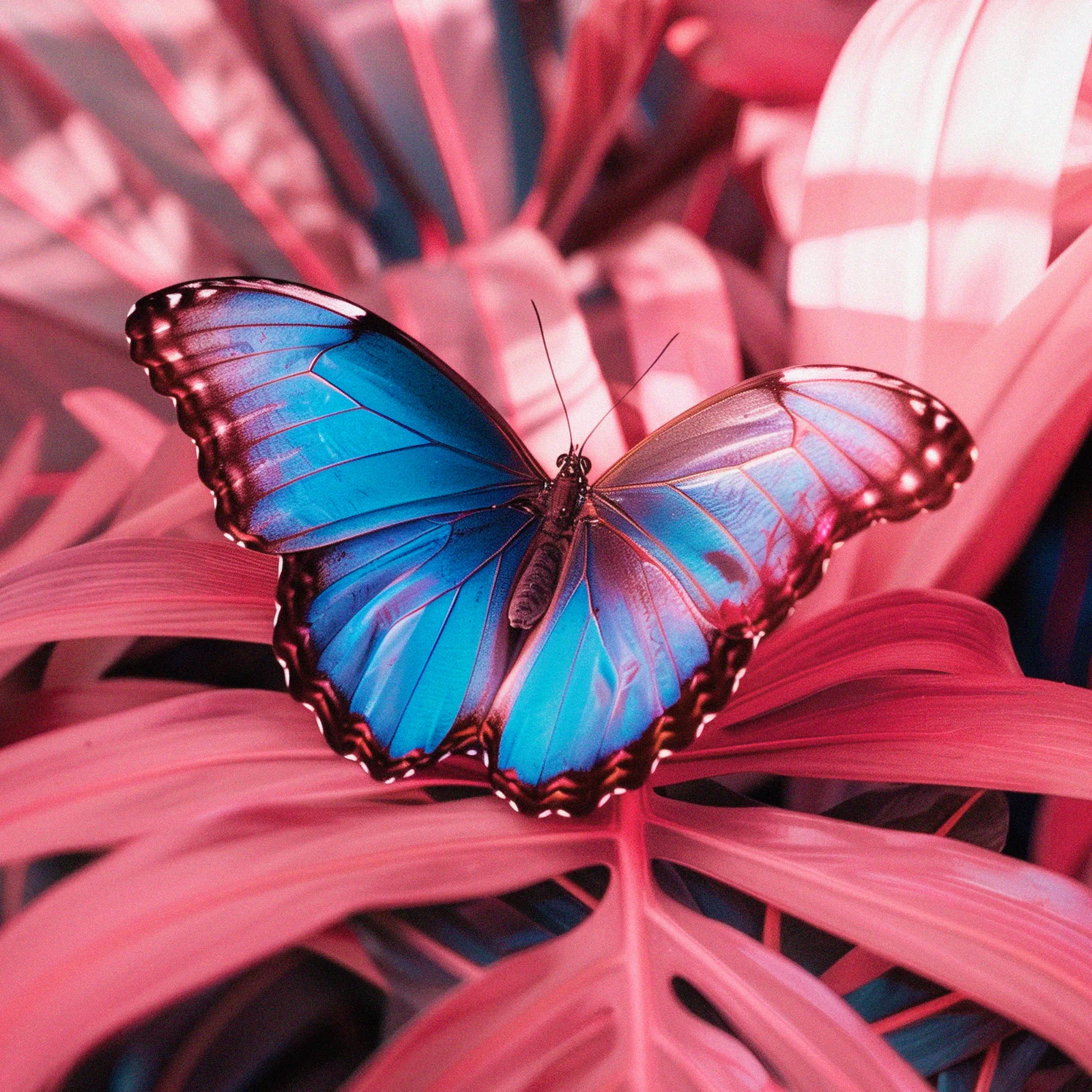 Pink Zoo - Blue Morpho Butterfly