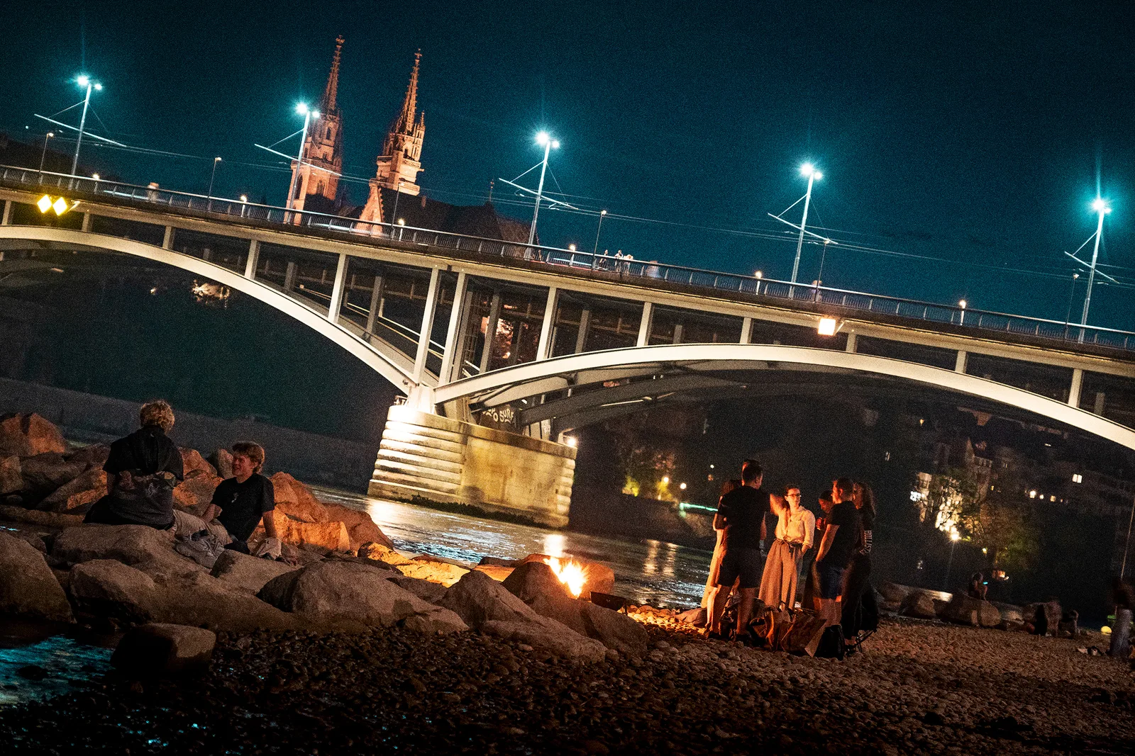 Fireplace under the bridge